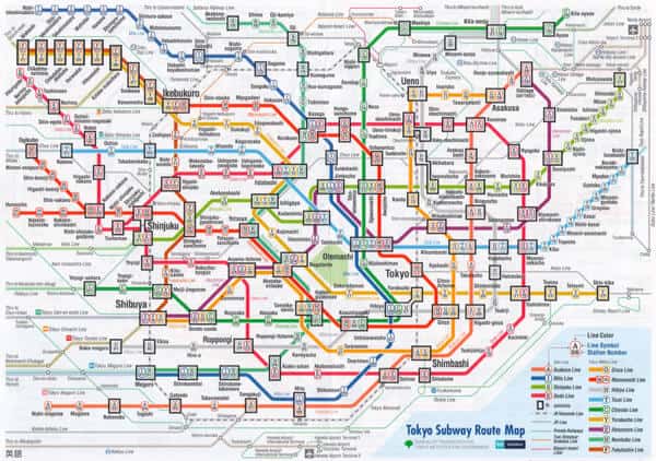 Tokyo Train Map