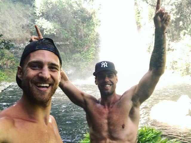 Dan and Brandon At A Waterfall