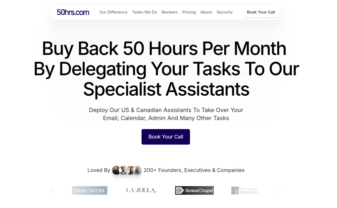 Buy Back 50 Hours Of Your Time With Assistants From 50hrs.com